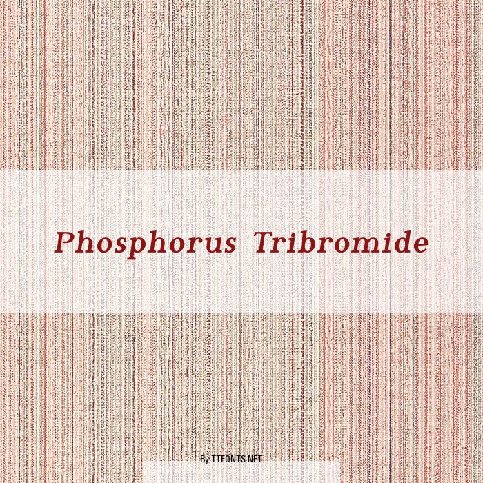 Phosphorus Tribromide example
